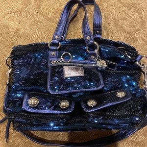 Coach poppy sequins purse with crossbody strap. Perfect condition